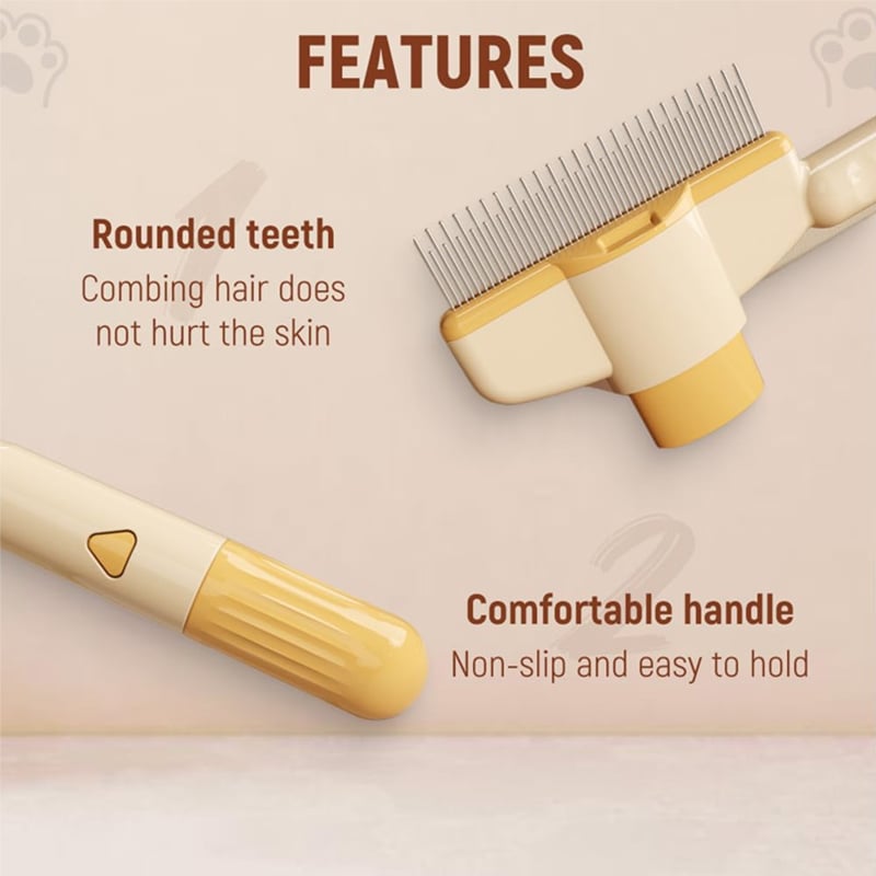 FurEase – Self-Cleaning Pet Grooming Brush