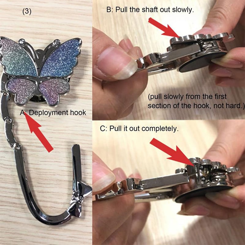 ButterHold – Foldable Butterfly Purse Hook
