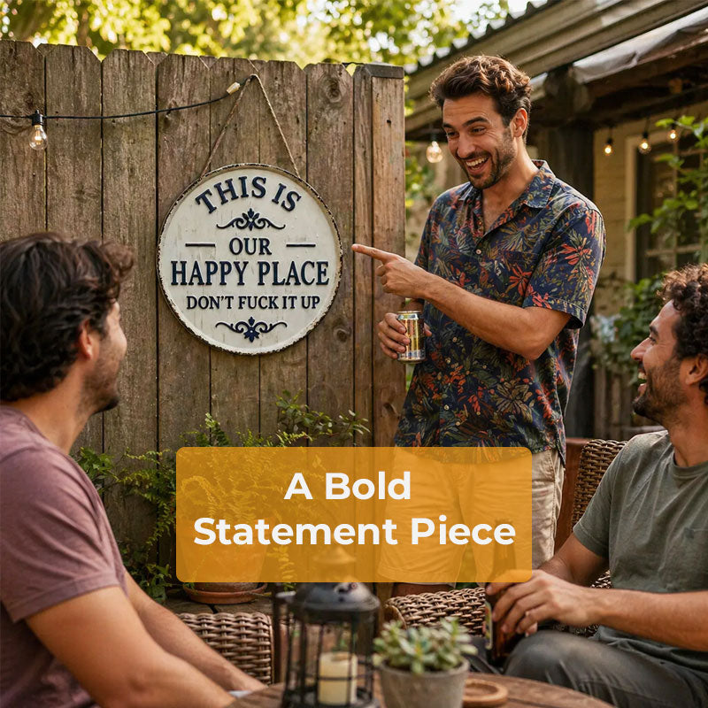HomeBliss – “This Is Our Happy Place” Hanging Sign