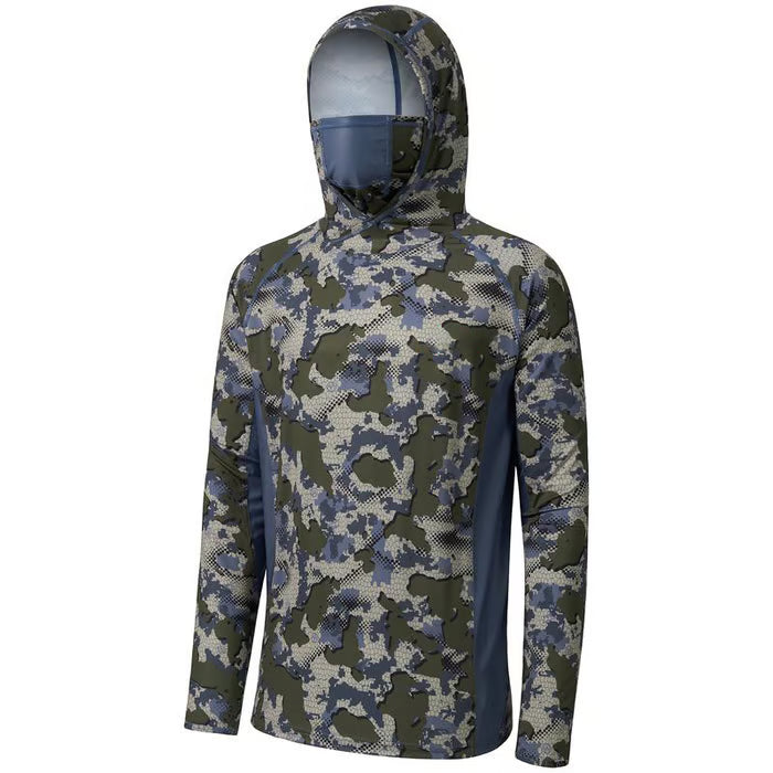 SunGuardPro - UPF 50+ Camo Hunting & Fishing Hoodie with Mask