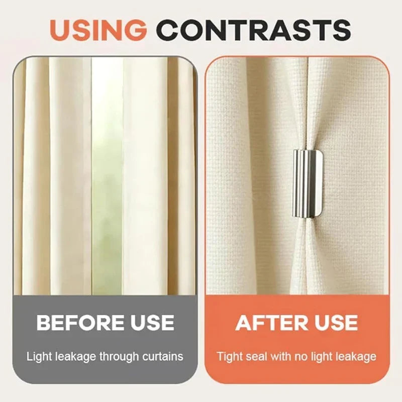 CurtainSnap – No-Drill Magnetic Curtain Holders
