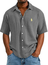UrbanLoom – Relaxed Textured Button Half Sleeved Shirt
