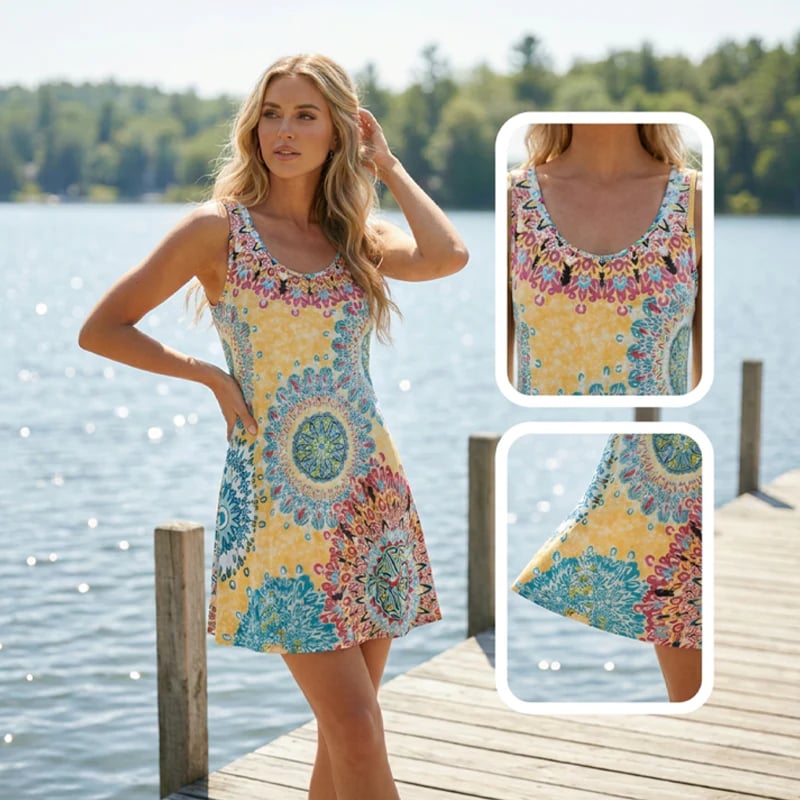 BreezeOra | Casual Sleeveless A-Line Summer Dress