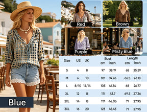 ModaDots – Lace Up Casual Blouse