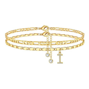ShineScript – Layered Anklet Bracelets with Letters
