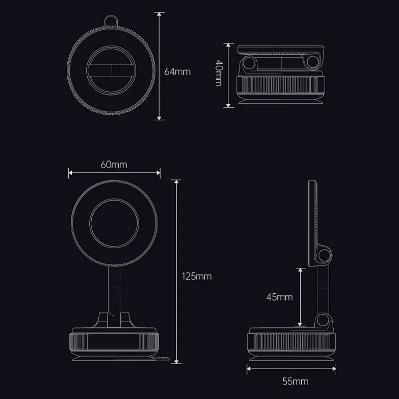 SpinGrip – 360° Magnetic Car Phone Mount