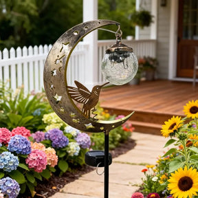 MoonFeather – Hummingbird Solar Garden Stake Light