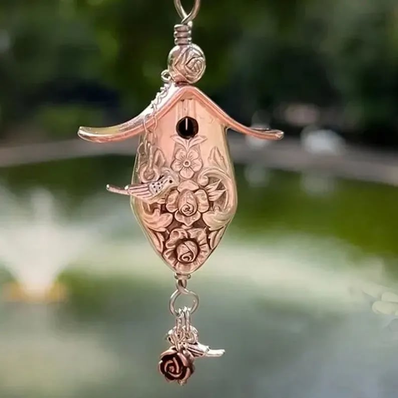 WhimsyPerch - Handcrafted Birdhouse Pendant