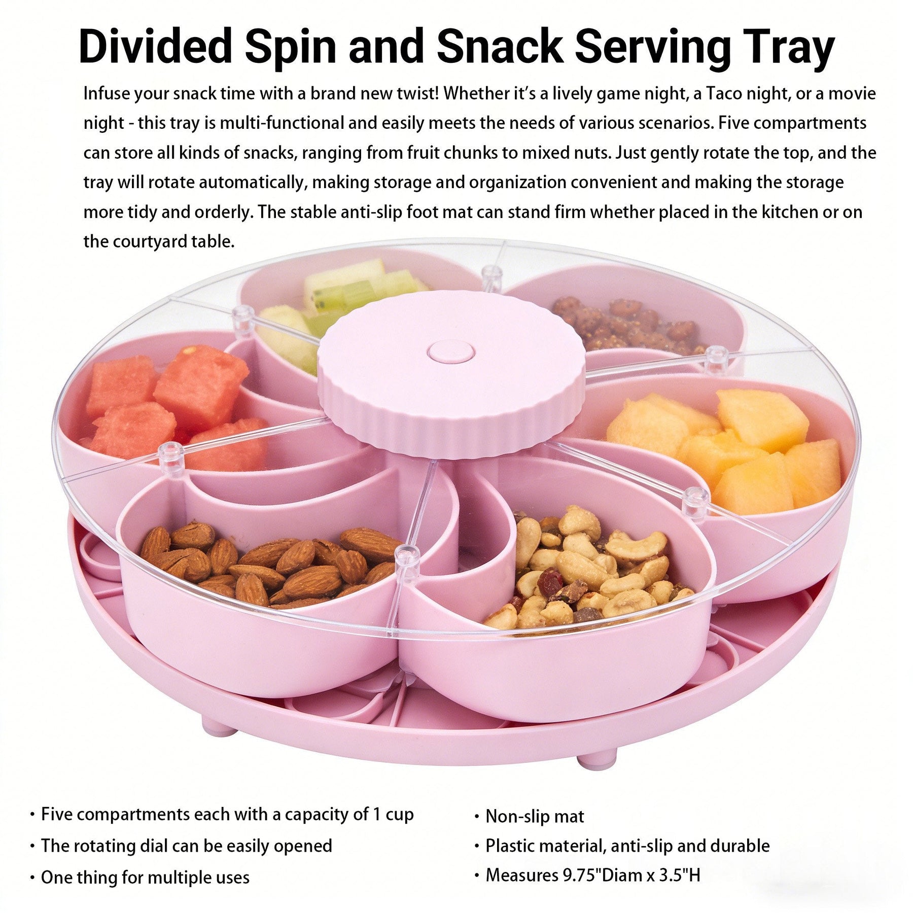 PartyTwist – Rotating Divided Tray