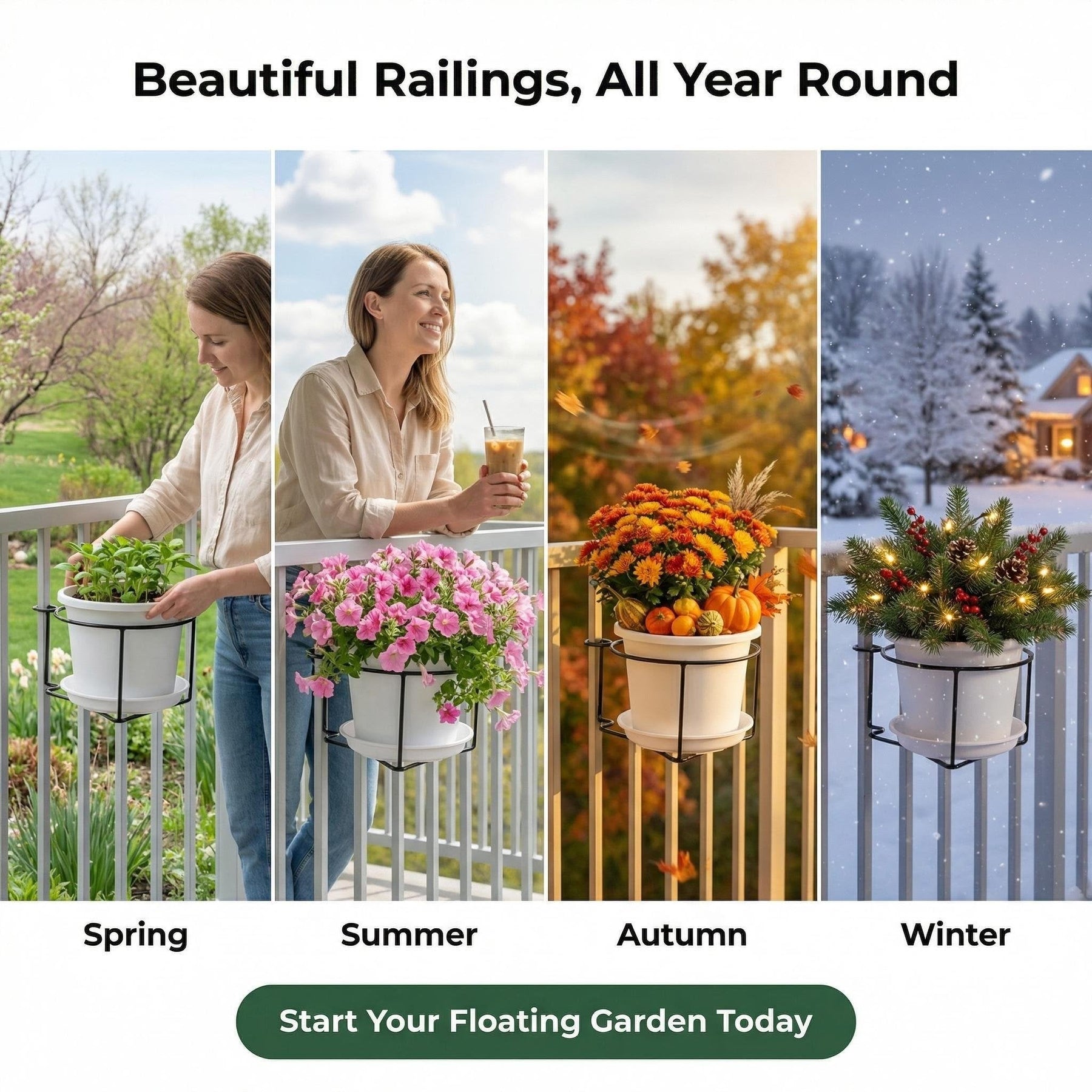 GreenRail – Space-Saving Hanging Planter