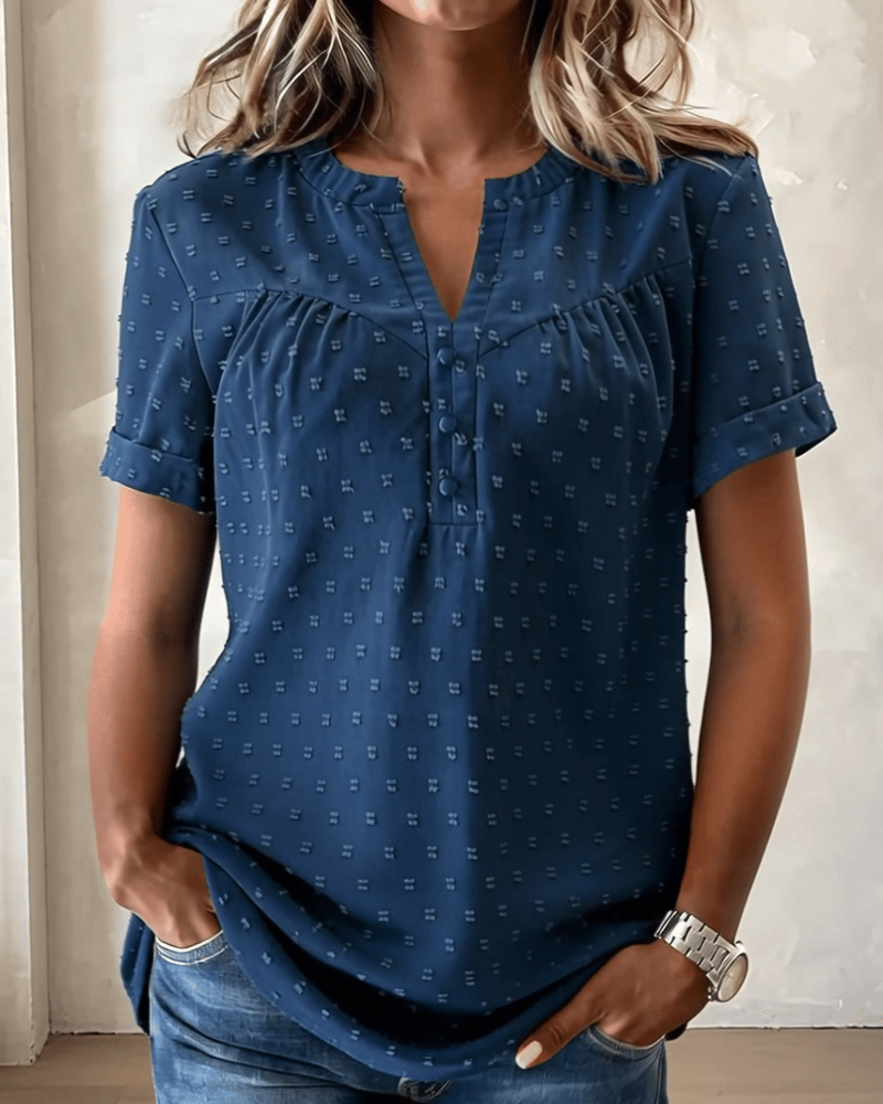 VivaLinen – Everyday V-Neck Blouse