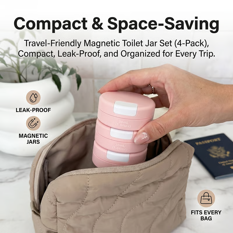 CarryCore – Leakproof Magnetic Toiletry Container Set