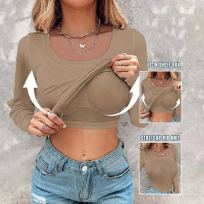 SilkForm – Ribbed Long Sleeve Bra Body Fit Top
