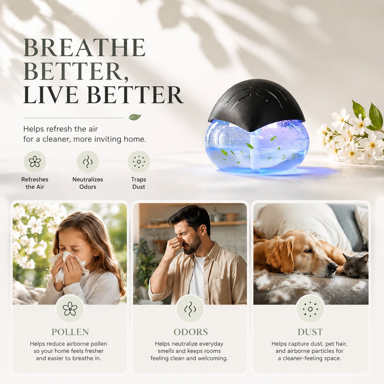 AeroBloom – Fresh Air Revitalizer Diffuser