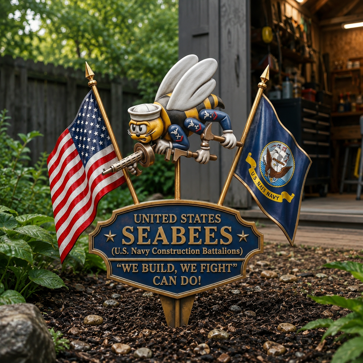 CanDoLegacy – US Navy Seabees Tribute Garden Stake