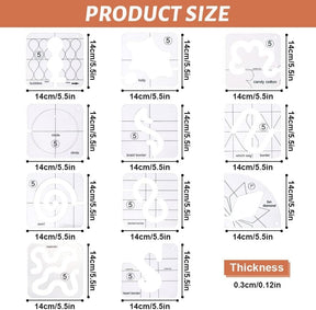 StitchGuide – Free Motion Garment Ruler Set