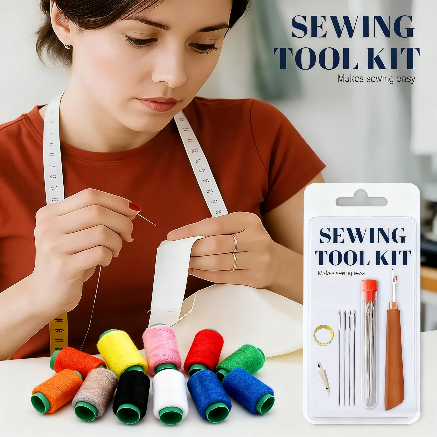 🎉 New Year Sale – 50% OFF❤34PCS Big Eye Steel Needles Set