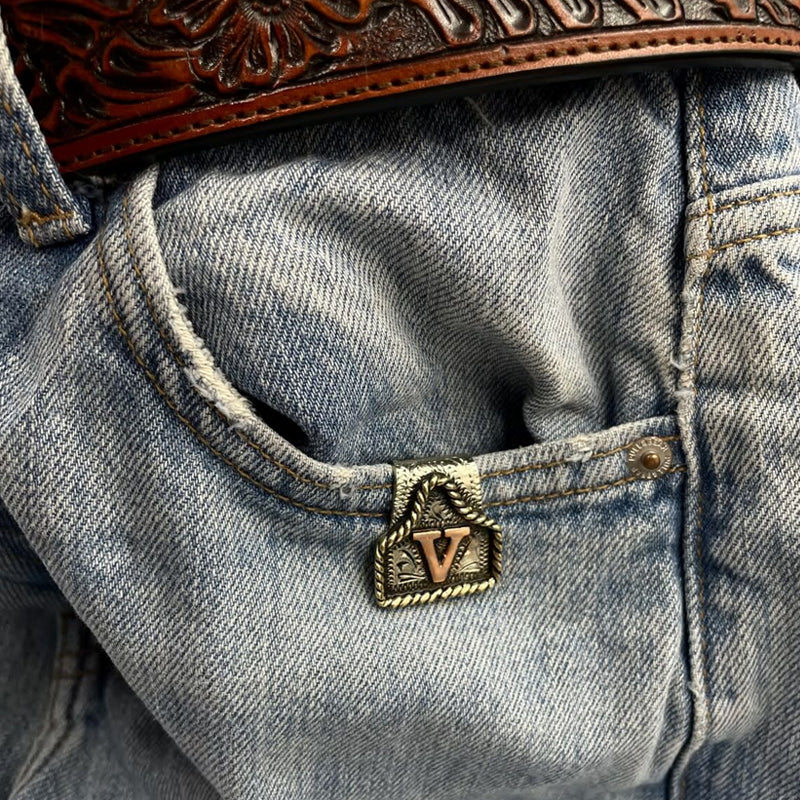 RodeoKey – Western Initial Key Clip