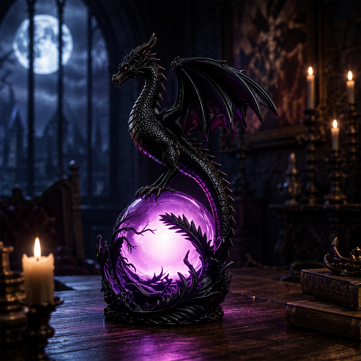 DragonGlow – Mystic Crystal Orb Lamp