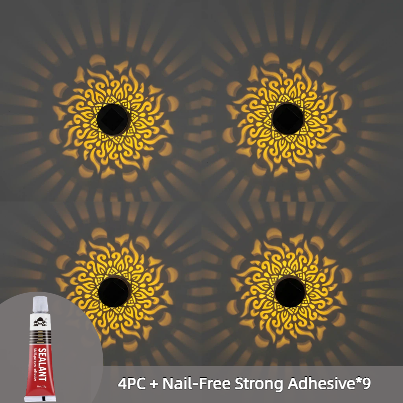 SunMandala – Warm Amber Projection Lamp