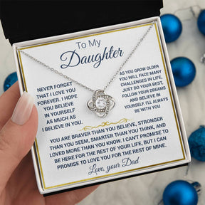 ForeverBond – To My Daughter Love Knot Necklace