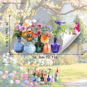 FloraGlow – Vibrant Flower Bouquet Window Sticker