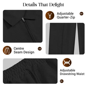 UrbanEase – Breathable Waffle Knit Lounge Set for Men