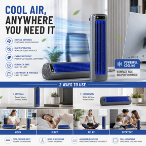 BreezeDock – Rechargeable Personal Air Cooling Fan