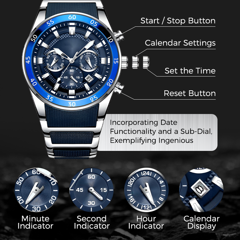 TimeForge – Rugged Men’s Multifunction Watch