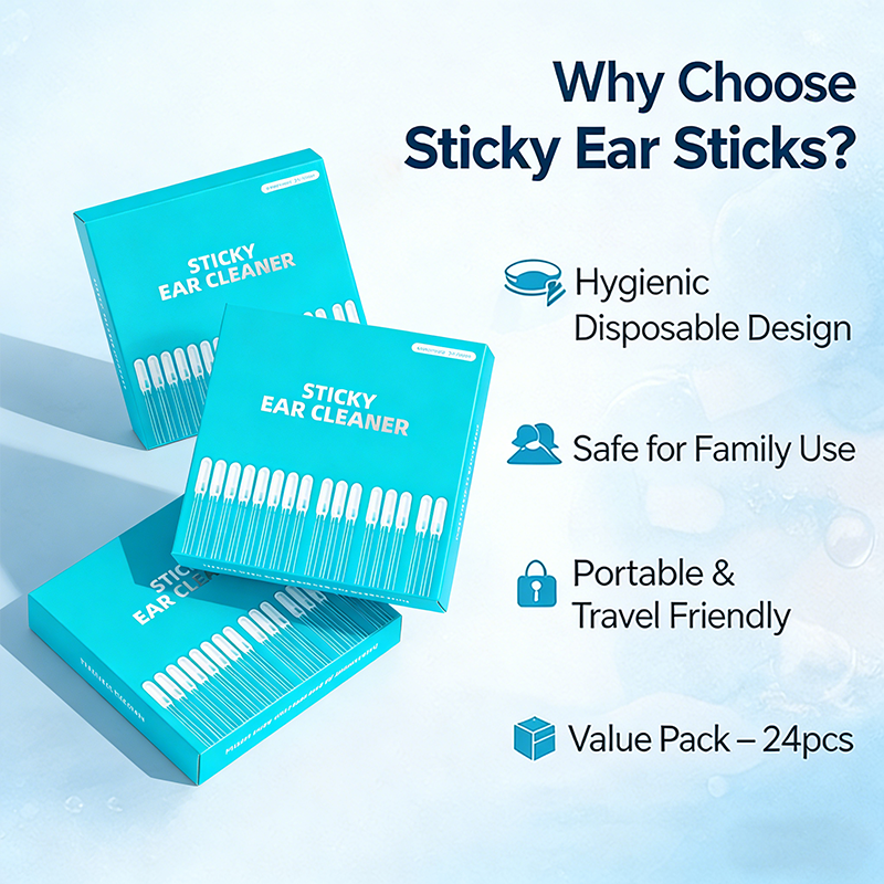 🔥Last Day 70% OFF👂Sticky Ear Cleaning Sticks – Gentle, Visible Ear Care