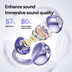 AuraSonic – Ultra-Light Transparent Bluetooth Earphones