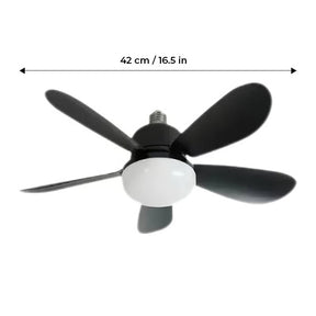 BreezeGlow – Socket Ceiling Fan with Adjustable LED Lighting