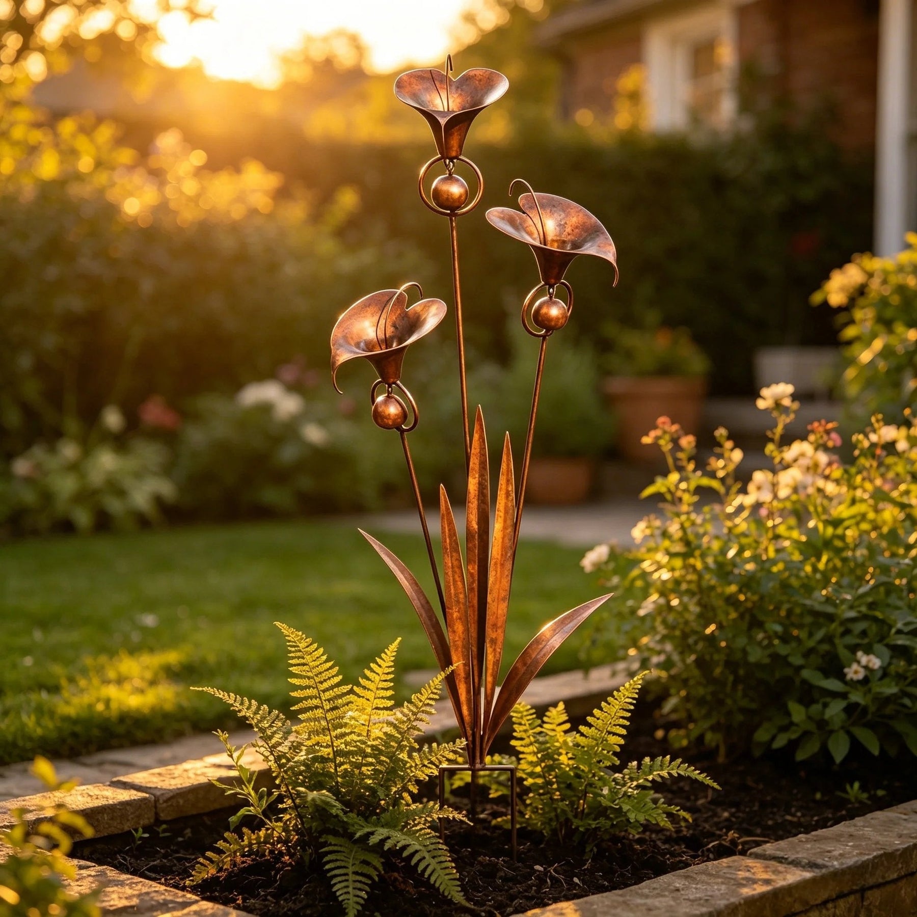 EmberPetal – Handcrafted Copper Lily Accent