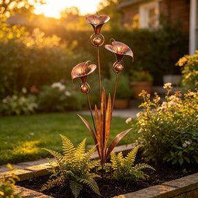 EmberPetal – Handcrafted Copper Lily Accent
