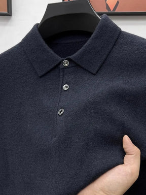 PrestigeKnit – Men's Cashmere Polo Sweater