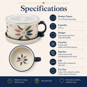 BloomBowl – Floral Handled Soup Mug