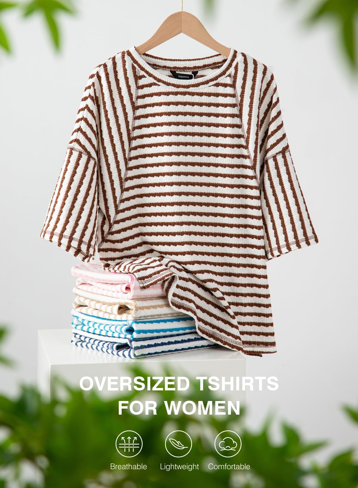 EasyStripe – Relaxed Fit Striped Crewneck Tee