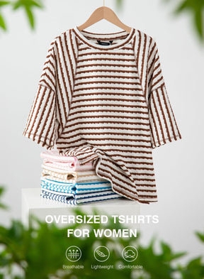 EasyStripe – Relaxed Fit Striped Crewneck Tee