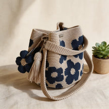 BloomStitch - Handmade Crochet Flower Tote Bag