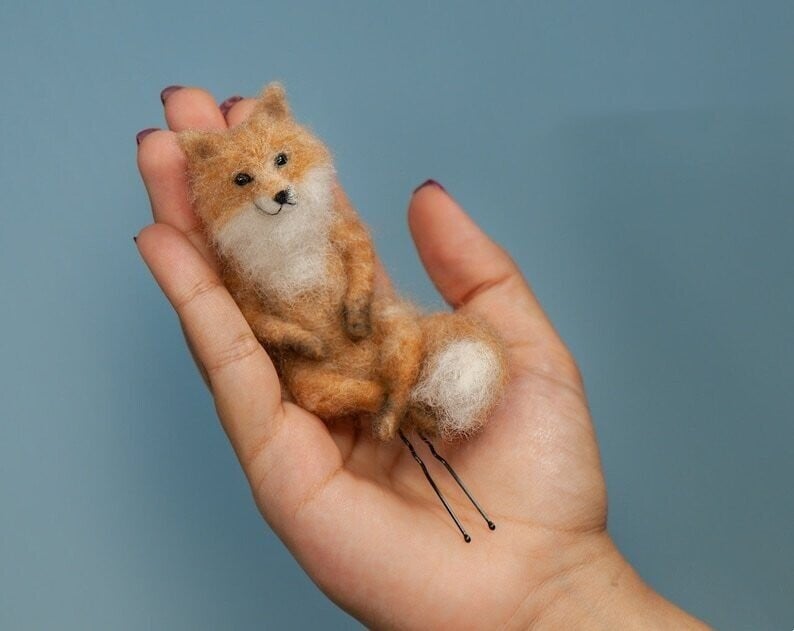 ForestWhim – Needle Felt Animal Hair Accessory