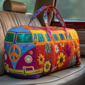 FloraVoyage – Quilted Floral Travel Duffel Bag