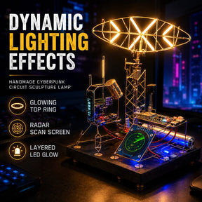 NeonForge - Handmade Cyberpunk Circuit Sculpture Lamp