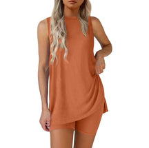 RelaxFit – Casual Split Hem Lounge Shorts Set