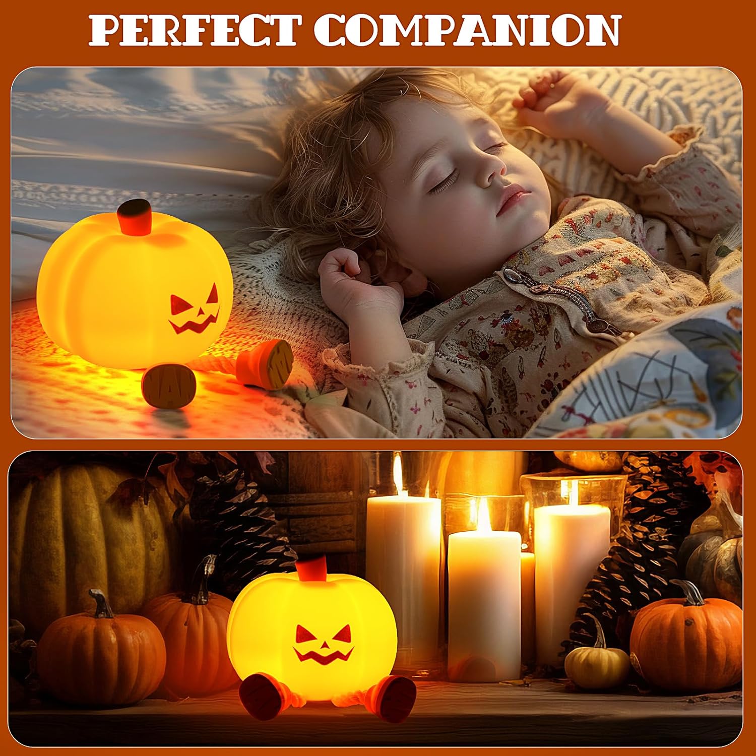 GlowGrin – Mischievous Grinning Pumpkin Night Light