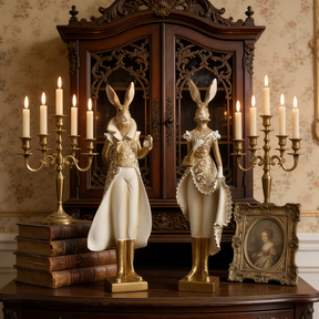 RoyalWhisk – Gold Trim Rabbit Figurine