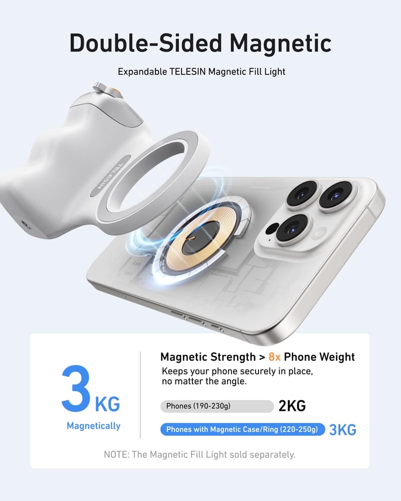 SnapGlow – Fun Shot Magnetic Phone Camera Grip