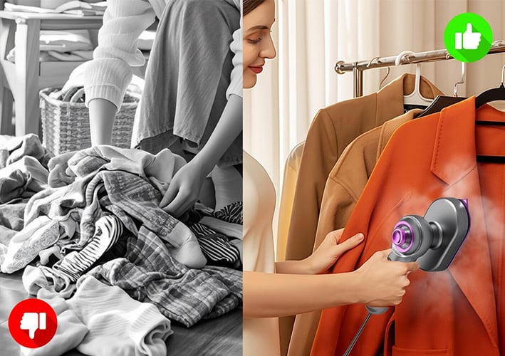 WrinkleAway – Portable Steam Iron