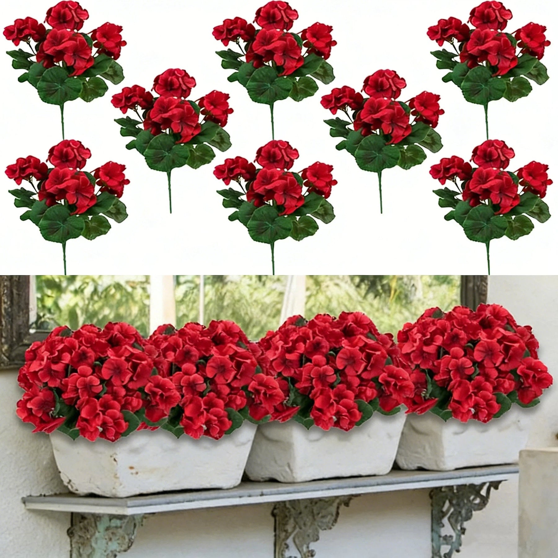 EverBloom – Artificial Geranium Outdoor Flowers