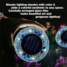 NightMosaic – Waterproof Solar Pathway Lights