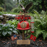 FireHonor – Firefighter Tribute Garden Rain Gauge